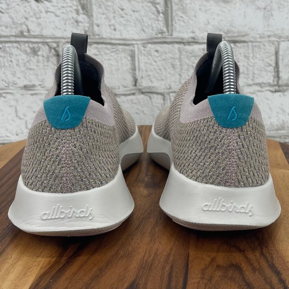 allbirds Women's Slip-On Sneakers in Light Gray with Teal Accent - Picture 4 of 16